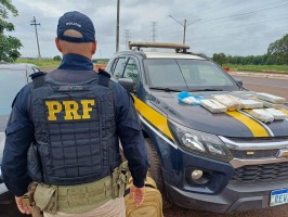VEJA O VÍDEO: Passageiro usa carro de aplicativo para transportar drogas e é preso na BR-262 em Três Lagoas