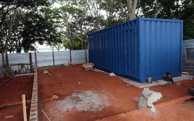 Prefeitura instala banheiro em container na Lagoa Maior