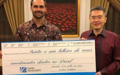Dono da Paper Excellence 'dá' 31 bilhões para Eduardo Bolsonaro; dinheiro será investido em Três Lagoas 