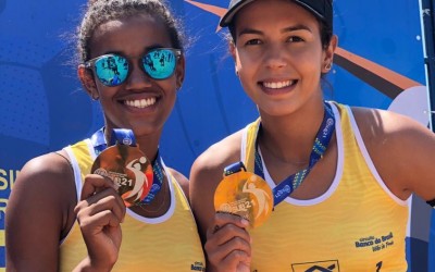Aninha e Victoria comemoram terceira medalha de ouro no Circuito Brasileiro de Vôlei de Praia