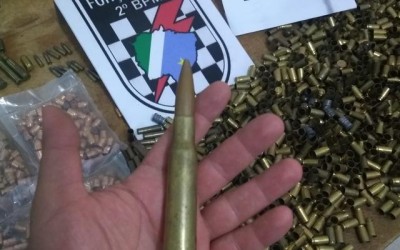 Briga em frente a tabacaria: PM apreende mais de mil projéteis de arma de fogo 