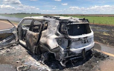 Fracasso: bandidos tentaram explodir carro-forte em MS, mas fugiram de mãos abanando