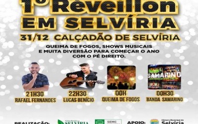 Réveillon na Selvíria terá queima de fogos e apresentação de vários cantores 