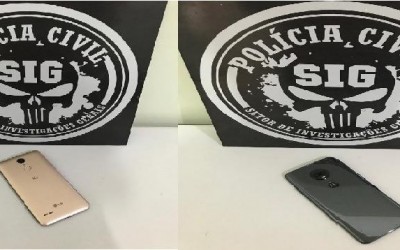 Celulares furtados estavam no Novo Oeste e bairro São Jorge 