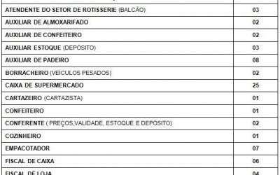 Veja as 110 vagas de emprego nesta sexta-feira em Três Lagoas 