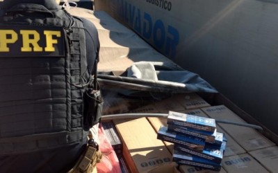 Cerca de 400 mil maços de cigarros são apreendidos pela PRF na BR-262