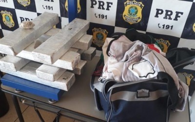 PRF de Três Lagoas apreende drogas em ônibus na região de Água Clara-MS