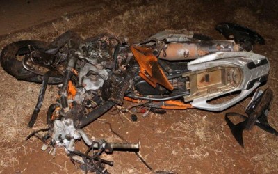 Acidente em Chapadão do Sul entre carro e moto mata motociclista na MS-306