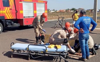 Acidente na região do Shopping mobiliza equipes do Corpo de Bombeiros
