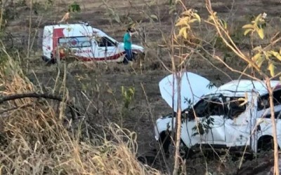 Homem que sofreu traumatismo craniano em acidente na MS-112 é socorrido ao Auxiliadora de Três Lagoas 