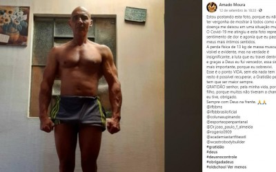 Após perder 13 kg de massa muscular por causa da Covid-19, fisiculturista desabafa e emociona internautas 