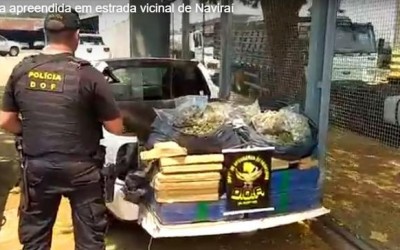 Droga comprada em Capitan Bado que seria entregue em Três Lagoas é apreendida e dois são presos 