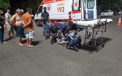Motociclista fica ferido em acidente no bairro Lapa