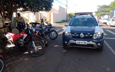 Polícia Militar apreende em Três Lagoas, motocicleta com número do motor adulterado