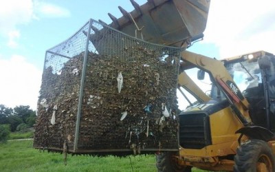 Cesto de contenção de resíduos é furtado da Segunda Lagoa