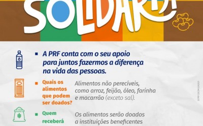 Polícia Rodoviária Federal (PRF), faz campanha Estrada Solidária