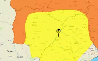 Mato Grosso do Sul tem dois alertas de chuvas intensas com rajadas de vento de 100 km/h