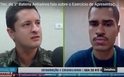 Ten. Stockey da 3° Bateria Antiaérea fala do Exercício de Apresentação da Reserva (EXAR)