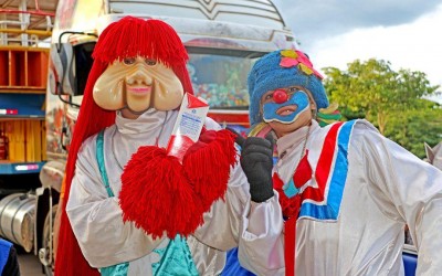 Carreta da Alegria Limão Doce arrecadou 1.400 litros de leite