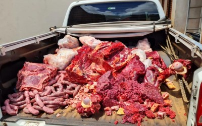 Abate clandestino: força-tarefa encontra 1,5 tonelada de carne imprópria em mercados de MS