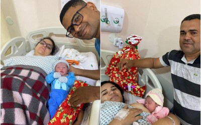 Maria e David os primeiros nascidos em 2024 em Três Lagoas