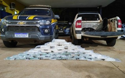 Veja o vídeo: Cocaína que saiu de Dourados e seria entregue em Três Lagoas é apreendida pela PRF na BR-158