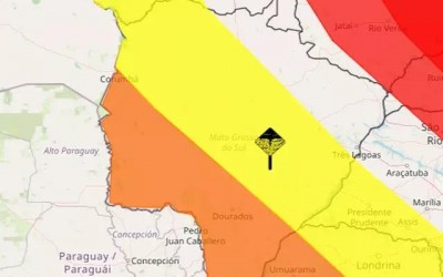 MS tem alerta de tempestade e ventos de 100 km/h 