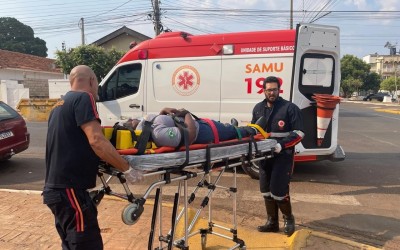 Veja o vídeo: Haitiana em bicicleta elétrica fica ferida em acidente no Centro de Três Lagoas 