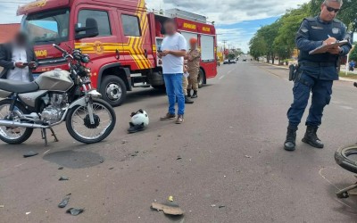 Acidente entre motos deixa três pessoas feridas em Três Lagoas 