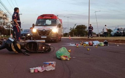 Motociclista morre em batida com caminhonete em Dourados 
