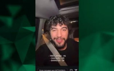 Veja o vídeo: Nattan troca MS por RS e vira meme em Três Lagoas