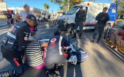 Adolescente causa acidente e deixa motociclista com ferimentos graves