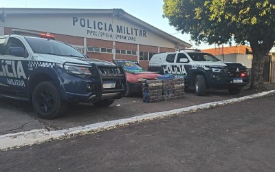 Dupla consegue escapar de ação policial que apreendeu grande quantidade de maconha em veículo parado às margens de rodovia 