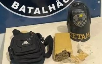 Nem perto de escola o tráfico perdoa: GETAM prende suspeito com mais de meio quilo de maconha em Três Lagoas