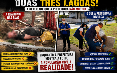 Prefeito que gosta de festa “fecha os olhos” para o social? Pessoas em situação de rua agora ocupam até ciclovia de Três Lagoas