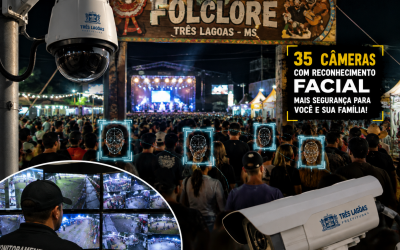 SORRIA, VOCÊ ESTÁ SENDO FILMADO: Festa do Folclore tem 35 câmeras com reconhecimento facial de olho no público em Três Lagoas