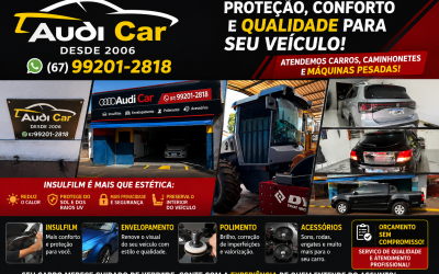 Muito além da estética: Insulfilm ajuda a reduzir calor e protege o interior do carro; Audi Car atende você com serviços especializados em Três Lagoas