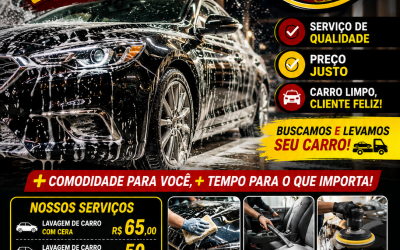 Quintou! Deixe seu carro limpinho para o fim de semana no Lava Jato Chapolin de Três Lagoas
