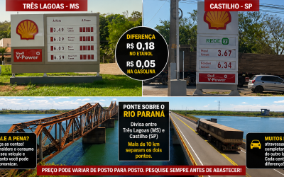 Tanque cheio do outro lado da ponte: Preços fazem três-lagoenses abastecerem no lado paulista, mas será que ainda compensa?