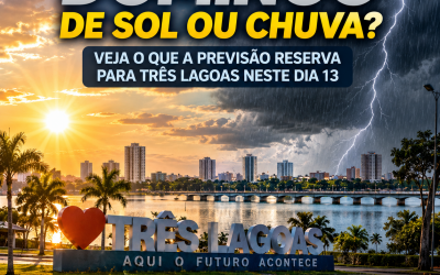 Domingo de sol ou chuva em Três Lagoas: Veja o que a previsão reserva para este dia 13