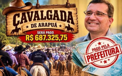 Coincidência chama atenção: Prefeitura prevê os mesmos R$ 687 mil do ano passado para pagar a Cavalgada de Arapuá com dinheiro público