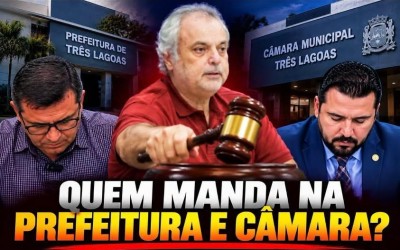 Quem manda na Prefeitura e na Câmara de Três Lagoas? Poder de André Bacalá nos bastidores levanta questionamentos
