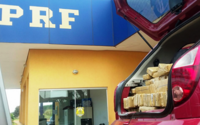 PRF encontra maconha em Celta que estava estacionado em posto de gasolina desativado 