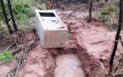 Cofre furtado em rancho é encontrado enterrado às margens do Rio Sucuriú 