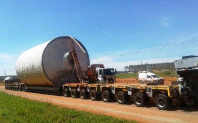 Tanque de branqueamento de celulose do Projeto Horizonte 2 pesa 126 toneladas