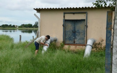 Meio Ambiente realiza acionamento das bombas de drenagem da segunda lagoa