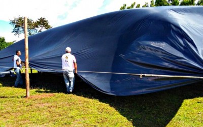 Manifestantes acampam na frente da casa do deputado Marun em MS