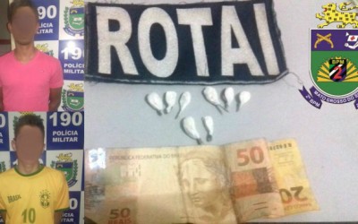 ROTAI detém duas pessoas com droga que seria vendida em casa de shows 