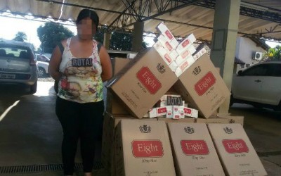 Mulher que estava com cigarros furtados da PF é presa pela ROTAI 