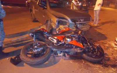 Mulher vítima de acidente no Jardim Alvorada teve ferimentos graves
